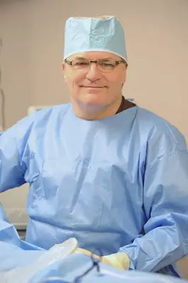 patient getting a duplex ultrasound mapping evaluation for vein disease